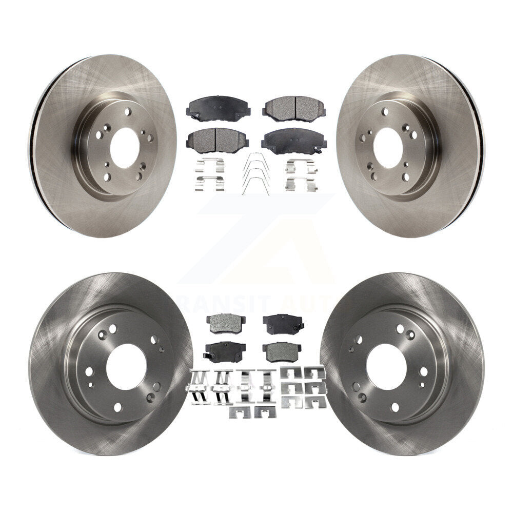 Front Rear Disc Brake Rotors And Ceramic Pads Kit For Honda Civic Acura ILX