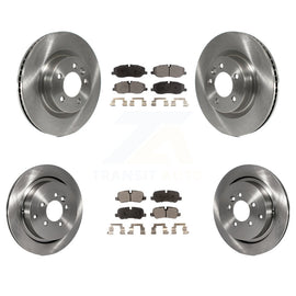 Front Rear Disc Brake Rotors And Ceramic Pads Kit For Land Rover Range Sport LR3