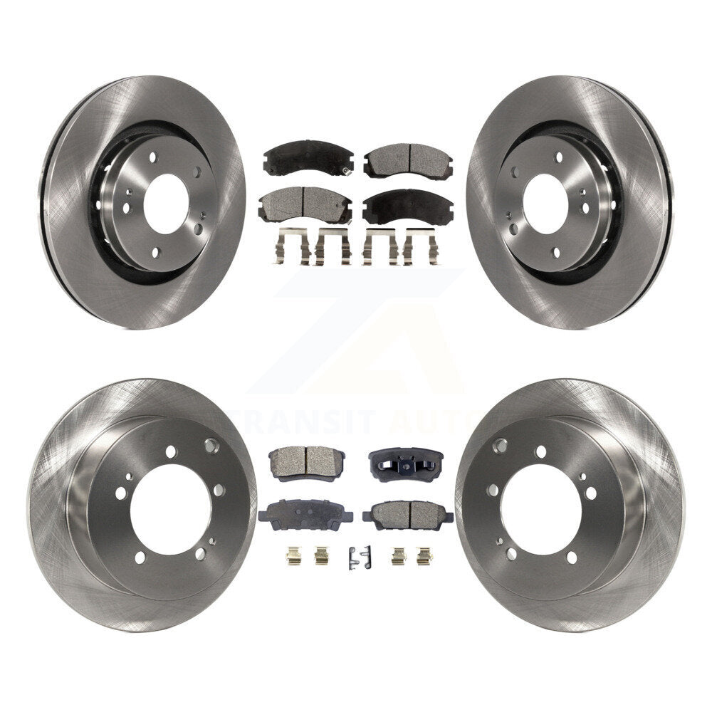 [Front+Rear] 2005-2006 Mitsubishi Outlander Premium OE Brake Rotors & Ceramic Pads Kit For Max Braking