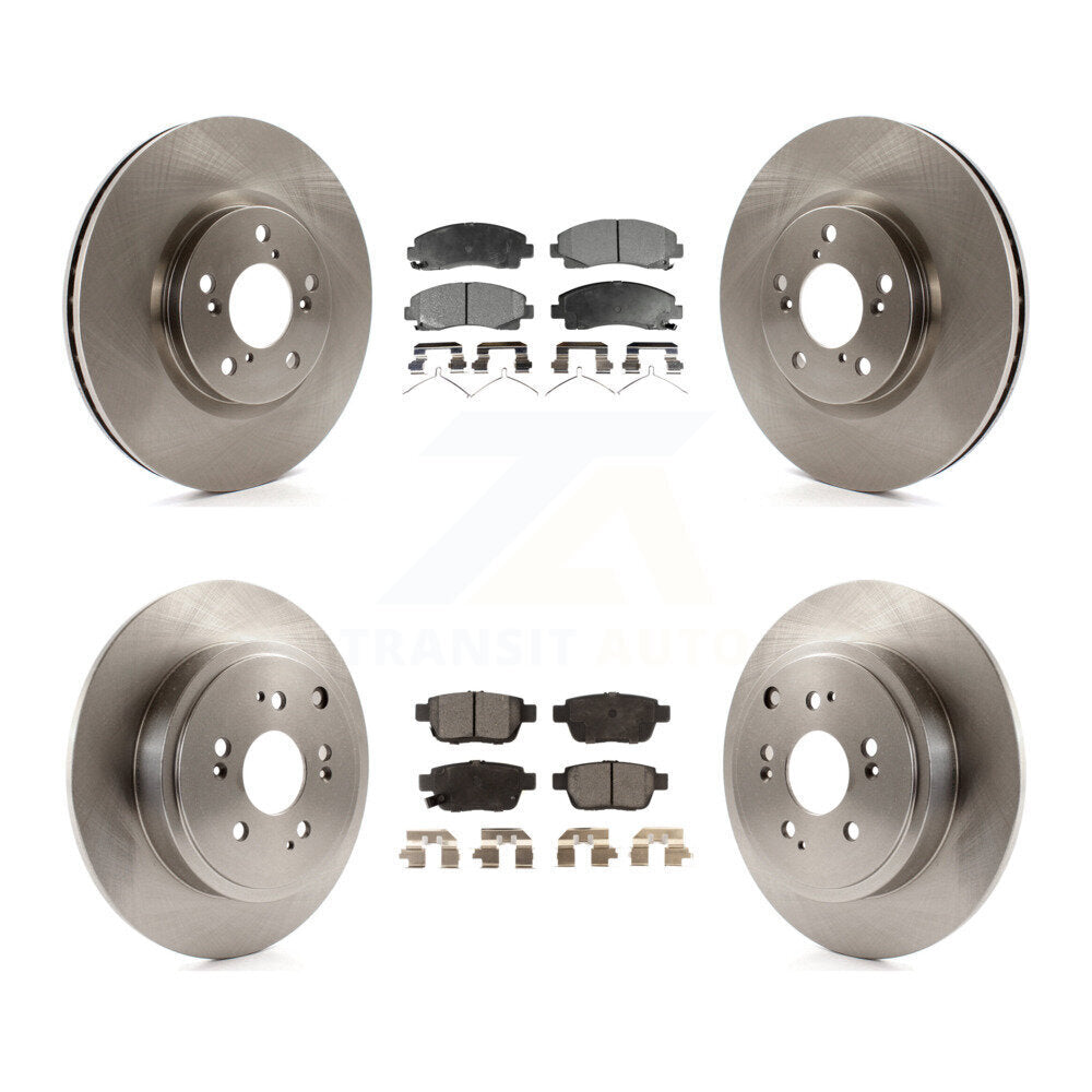 [Front+Rear] 2006-2014 Honda Ridgeline Premium OE Brake Rotors & Ceramic Pads Kit For Max Braking