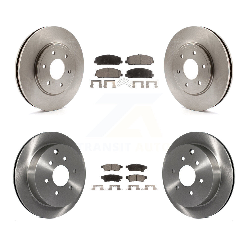 Front Rear Disc Brake Rotors And Ceramic Pads Kit For Suzuki Equator