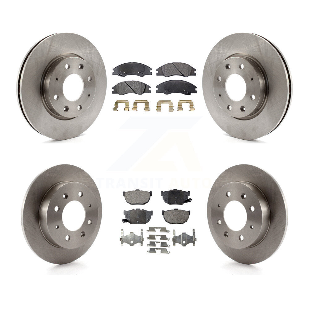 Front Rear Disc Brake Rotors And Ceramic Pads Kit For Kia Spectra Spectra5