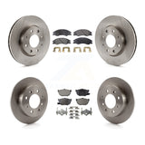 Front Rear Disc Brake Rotors And Ceramic Pads Kit For Kia Spectra Spectra5