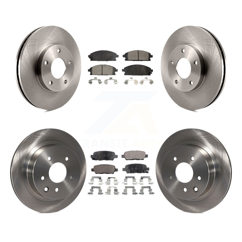 [Front+Rear] 2005-2006 Nissan X-Trail Premium OE Brake Rotors & Ceramic Pads Kit For Max Braking