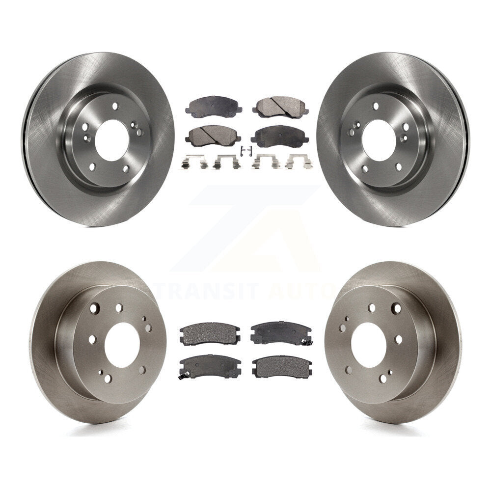 Front Rear Disc Brake Rotors And Ceramic Pads Kit For Mitsubishi Galant Eclipse