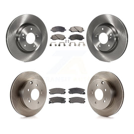 Front Rear Disc Brake Rotors Ceramic Pad Kit For 2007 Mitsubishi Galant Ralliart