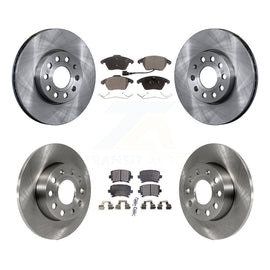 [Front+Rear] 2006-2009 Volkswagen Rabbit Premium OE Brake Rotors & Ceramic Pads Kit For Max Braking