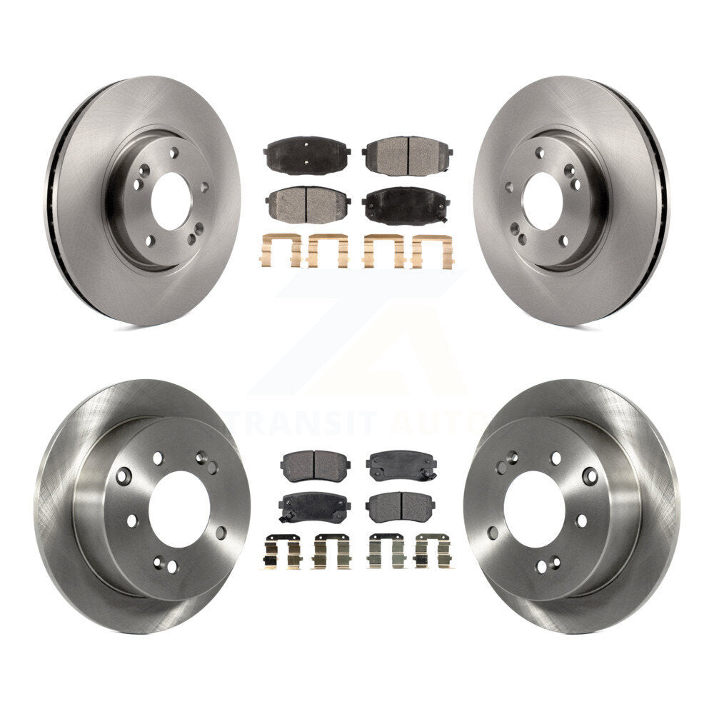 Front Rear Disc Brake Rotors And Ceramic Pads Kit For Kia Forte Koup Forte5