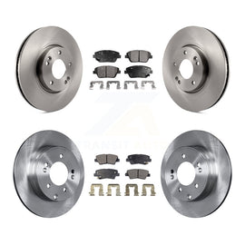 Front Rear Disc Brake Rotors And Ceramic Pads Kit For Hyundai Sonata Kia Optima