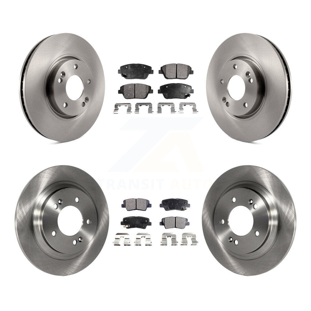 Front Rear Disc Brake Rotors And Ceramic Pads Kit For Kia Optima