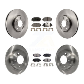 Front Rear Disc Brake Rotors And Ceramic Pads Kit For Kia Forte Forte5 Koup