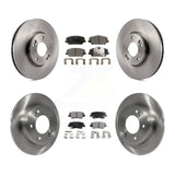 Front Rear Disc Brake Rotors And Ceramic Pads Kit For Kia Forte Forte5 Koup