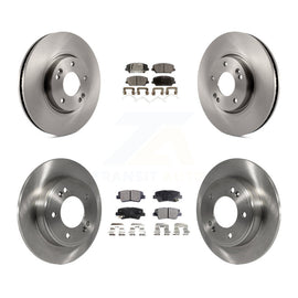 Front Rear Disc Brake Rotors And Ceramic Pads Kit For Kia Forte Forte5 SX