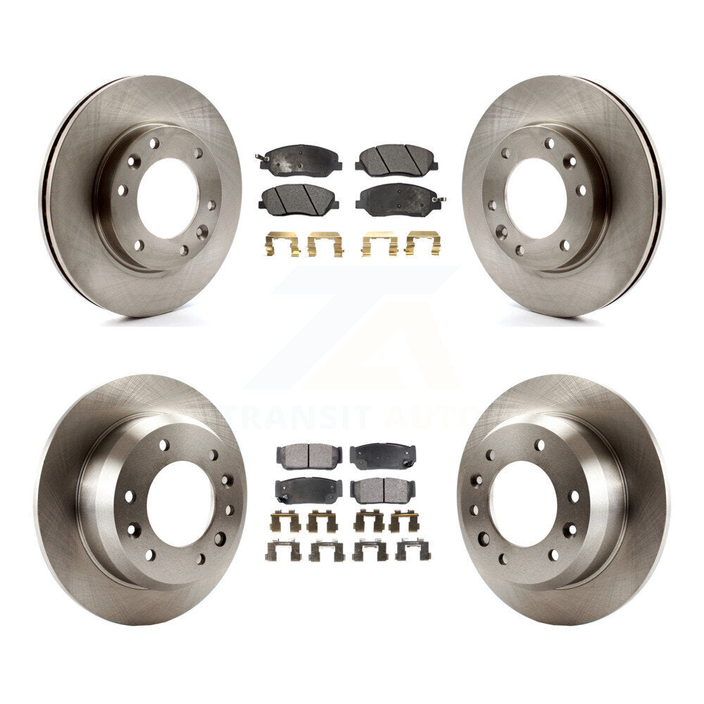 Front Rear Disc Brake Rotor And Ceramic Pad Kit For Kia Sedona Hyundai Entourage