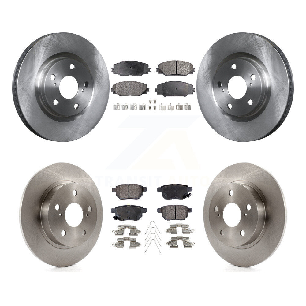 [Front+Rear] 2011-2016 Scion tC Premium OE Brake Rotors & Ceramic Pads Kit For Max Braking