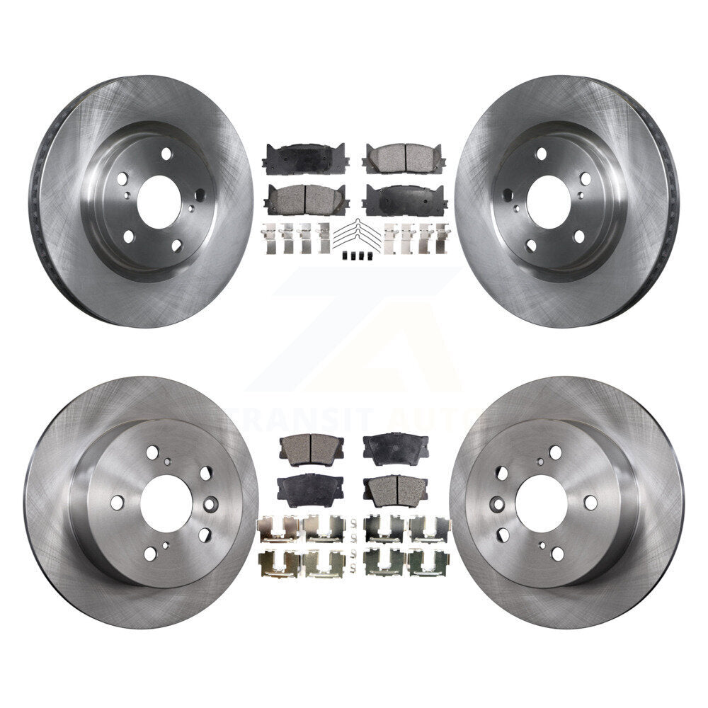Front Rear Disc Brake Rotors Ceramic Pad Kit For Toyota Camry Lexus ES350 Avalon