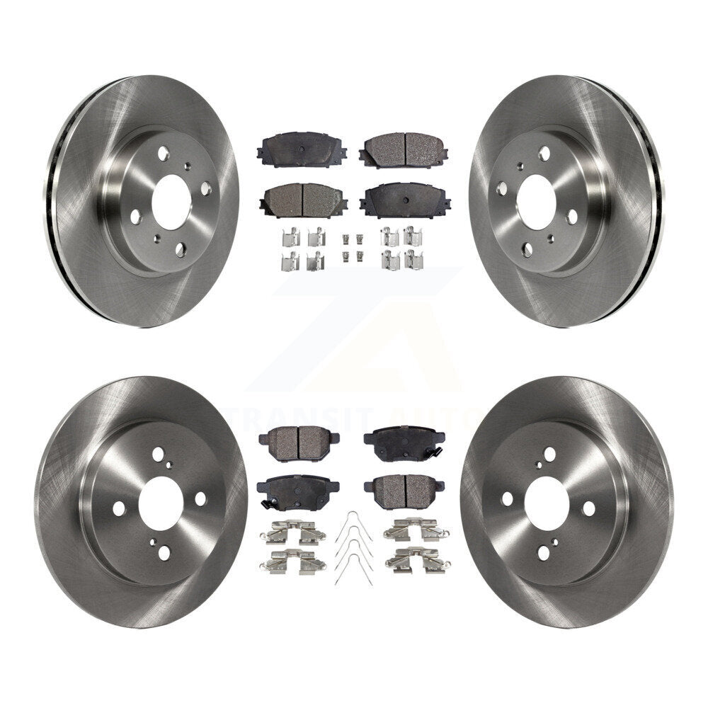 [Front+Rear] 2012-2013 Toyota Yaris L LE Premium OE Brake Rotors & Ceramic Pads Kit For Max Braking