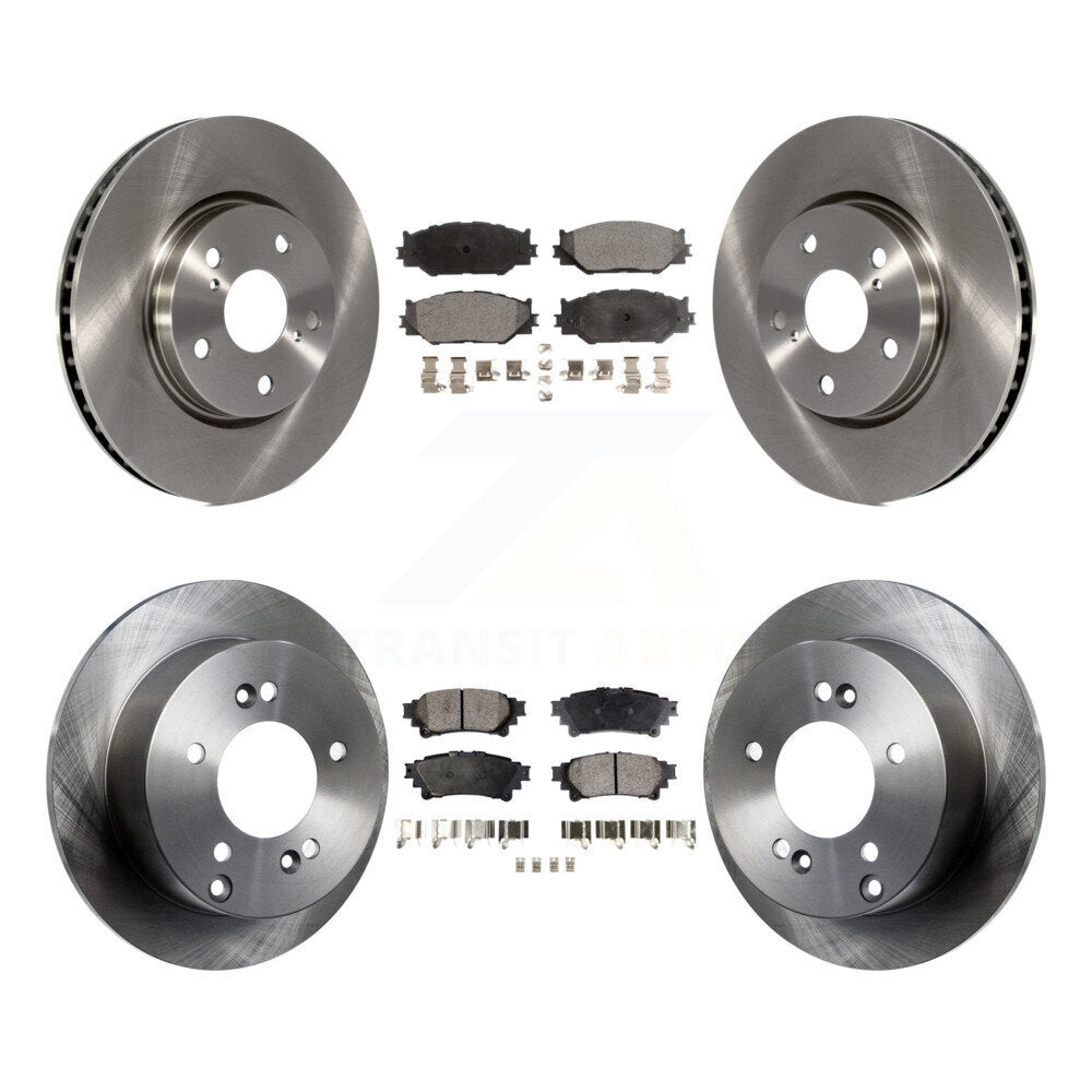 [Front+Rear] 2014-2015 Lexus IS250 Base with RWD Premium OE Brake Rotors & Ceramic Pads Kit For Max Braking