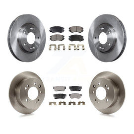 Front Rear Disc Brake Rotors And Ceramic Pads Kit For Hyundai Elantra