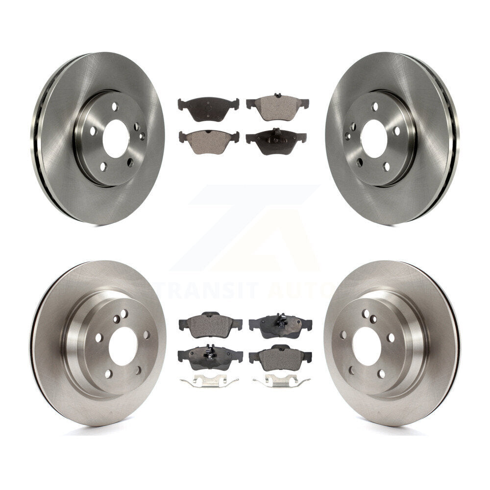Front Rear Disc Brake Rotors And Ceramic Pad Kit For Mercedes-Benz E350 E320 AWD