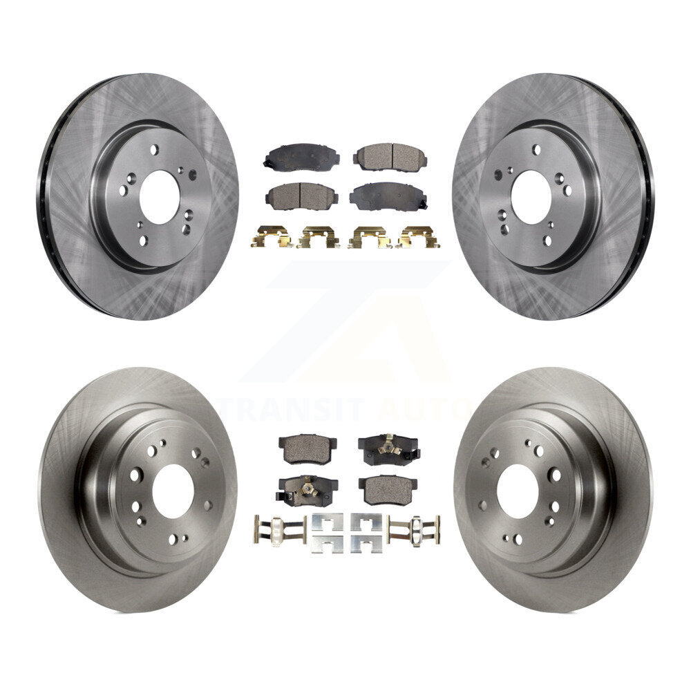 Front Rear Disc Brake Rotors And Ceramic Pads Kit For Honda Accord Crosstour