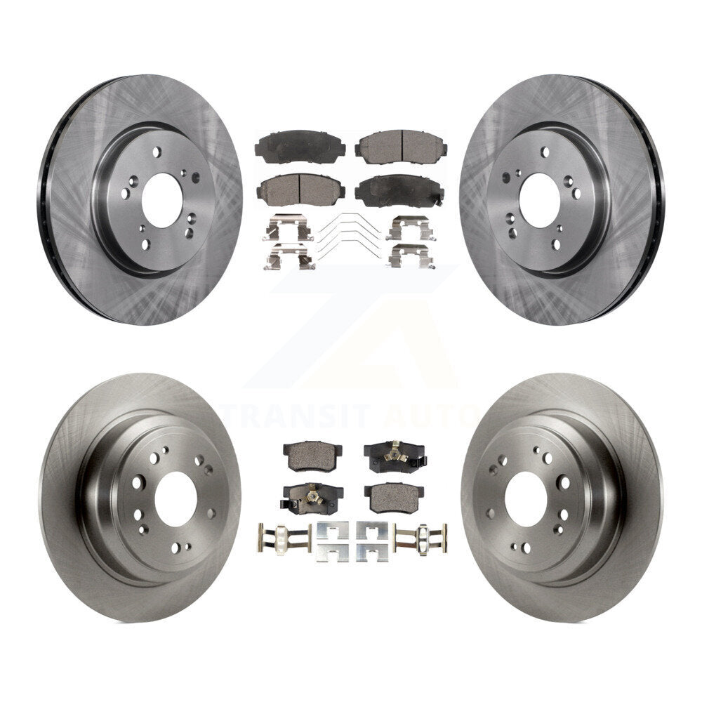 Front Rear Disc Brake Rotors And Ceramic Pads Kit For Honda Crosstour Accord