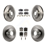 Front Rear Brake Rotor Ceramic Pad Kit For Mercedes-Benz C320 With Sport Package