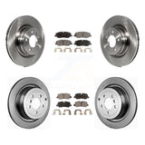 Front Rear Brake Rotors Ceramic Pad Kit For Land Rover Range Naturally Aspirated