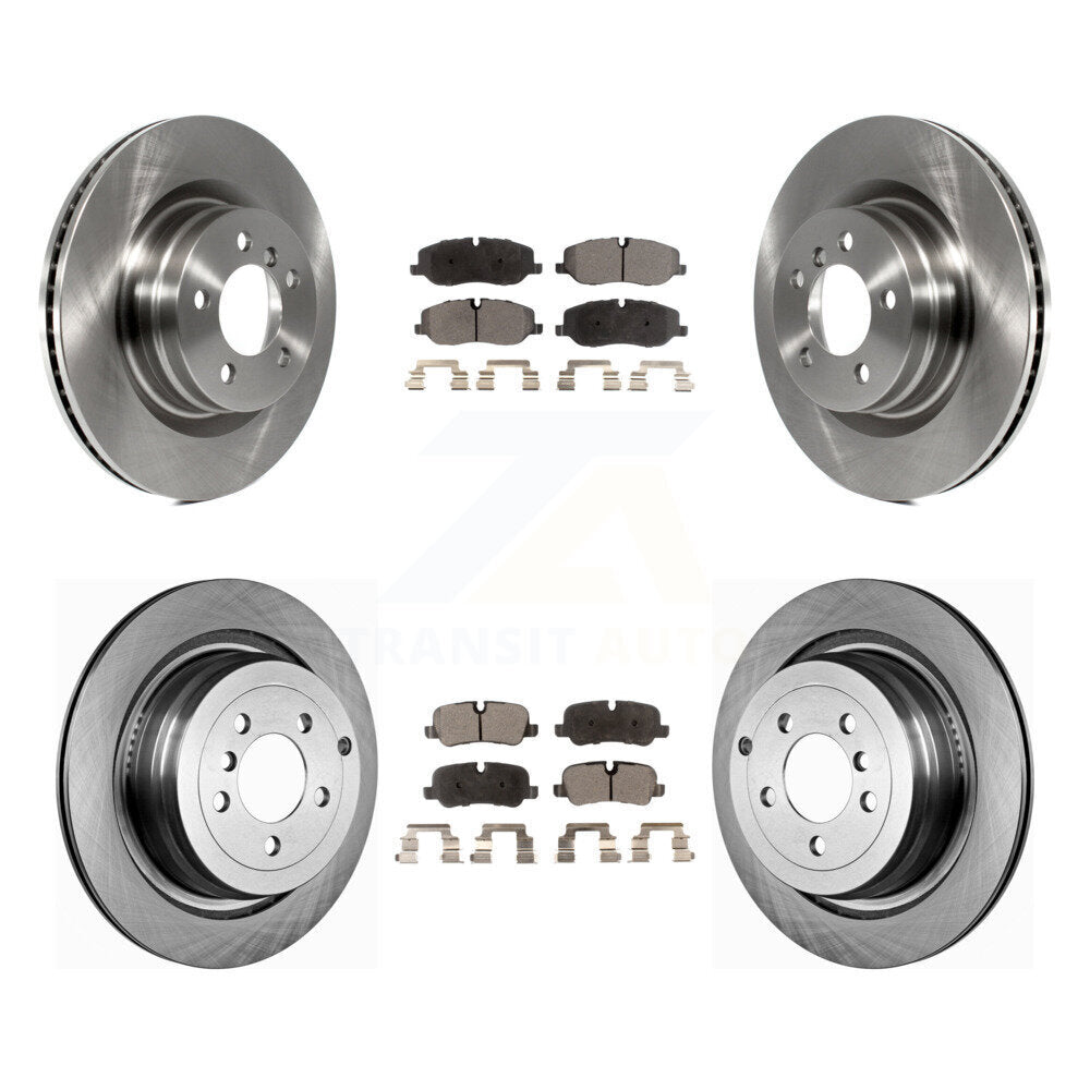 Front Rear Brake Rotors Ceramic Pad Kit For Land Rover Range Naturally Aspirated