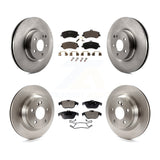 Front Rear Disc Brake Rotors And Ceramic Pad Kit For Mercedes-Benz GLK350 GLK250