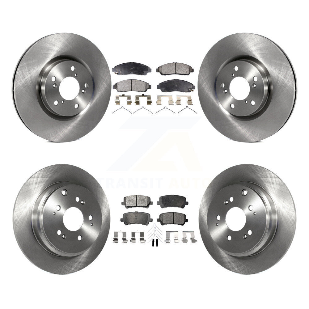 Front Rear Disc Brake Rotors And Ceramic Pads Kit For Honda Pilot Acura MDX ZDX