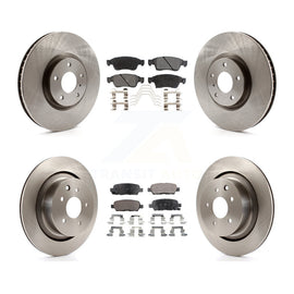 Front Rear Disc Brake Rotors And Ceramic Pads Kit For INFINITI G37 G35 Q60