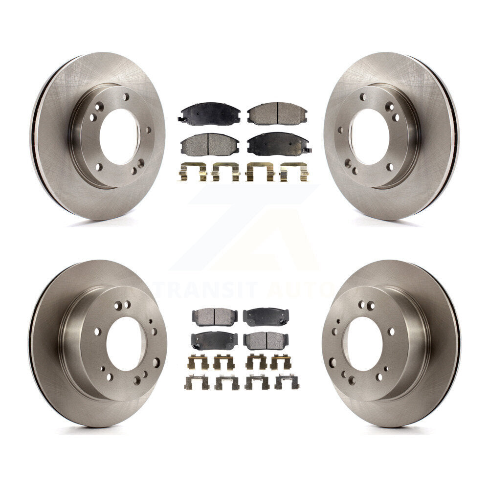[Front+Rear] 2007-2009 Kia Sorento Premium OE Brake Rotors & Ceramic Pads Kit For Max Braking