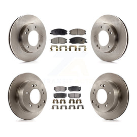 [Front+Rear] 2007-2009 Kia Sorento Premium OE Brake Rotors & Ceramic Pads Kit For Max Braking