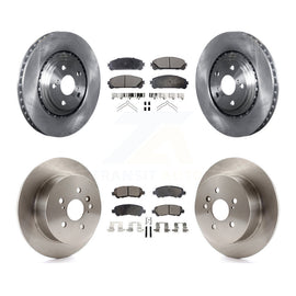 [Front+Rear] 2008-2013 Toyota Highlander Premium OE Brake Rotors & Ceramic Pads Kit For Max Braking