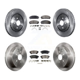 Front Rear Brake Rotors Ceramic Pad Kit For Toyota Highlander Sienna Lexus RX350