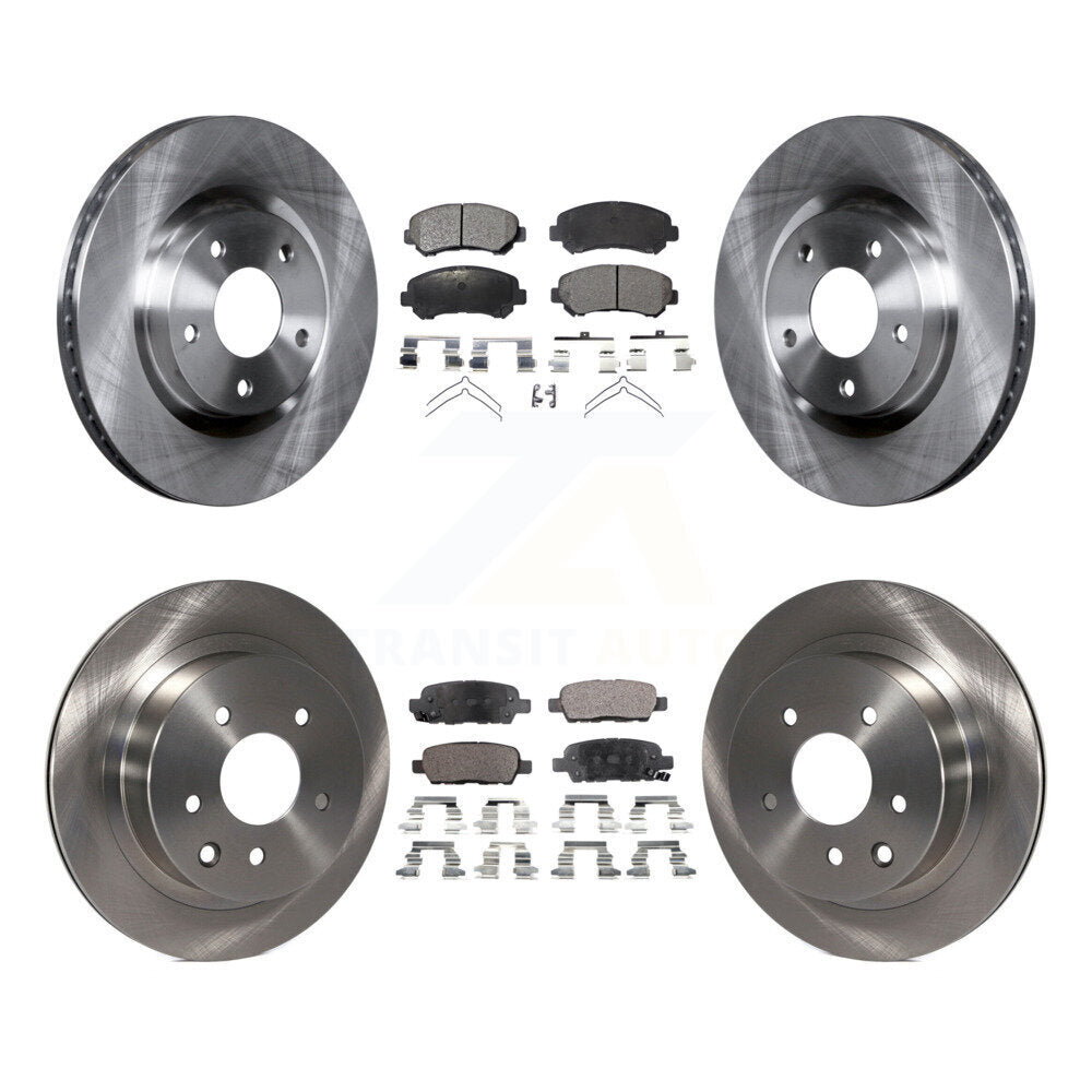Front Rear Disc Brake Rotors And Ceramic Pads Kit For Nissan Rogue Select