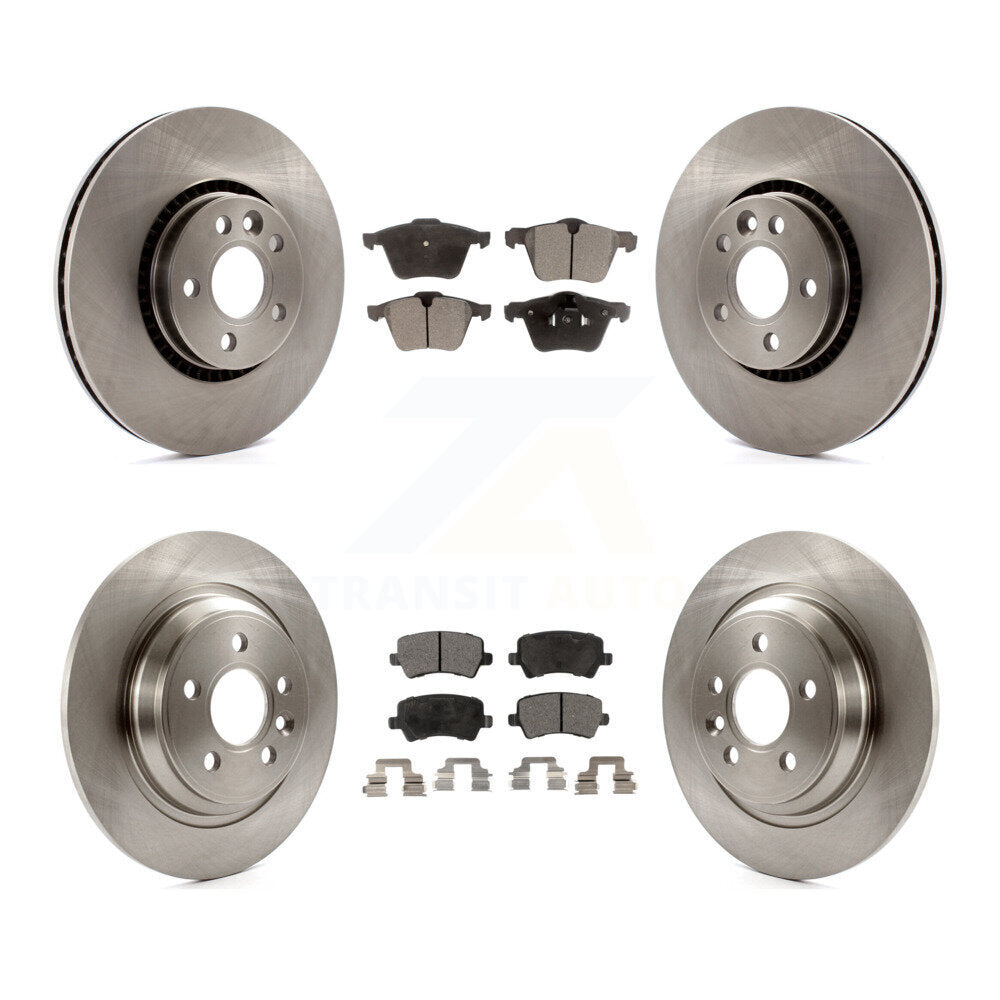 Front Rear Disc Brake Rotors Ceramic Pad Kit For Volvo S60 V60 Cross Country V70