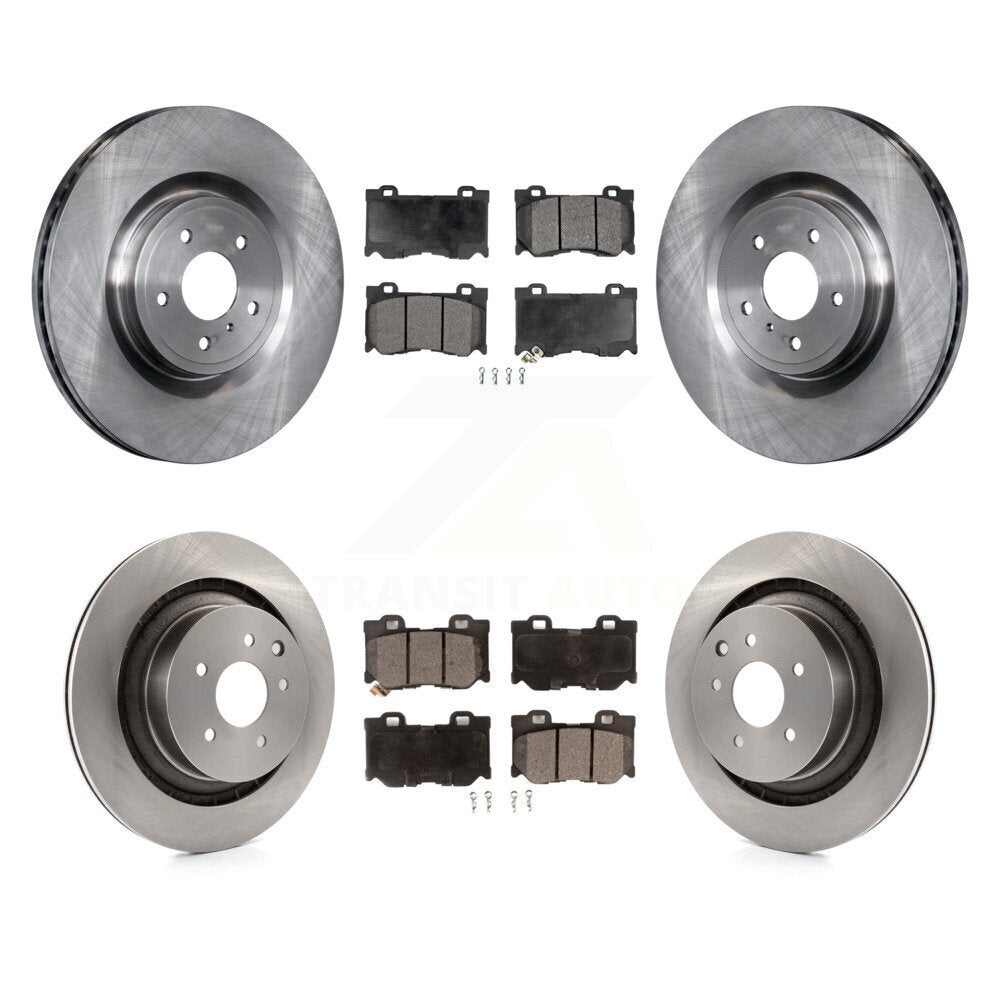 Front Rear Disc Brake Rotor & Ceramic Pad Kit For INFINITI G37 Nissan 370Z Q60 Z