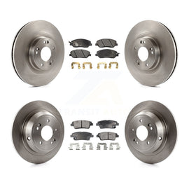 [Front+Rear] 2012 Hyundai Genesis 3.8L Premium OE Brake Rotors & Ceramic Pads Kit For Max Braking