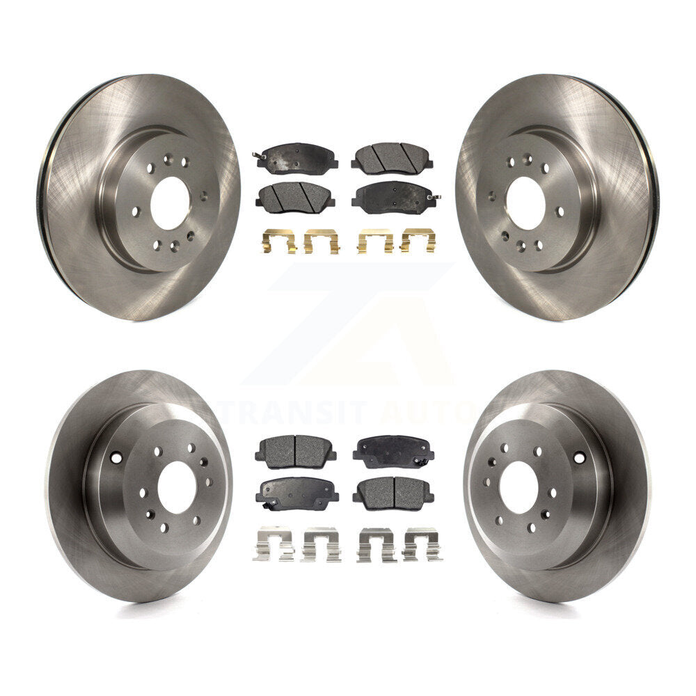 [Front+Rear] 2009-2011 Kia Borrego Premium OE Brake Rotors & Ceramic Pads Kit For Max Braking