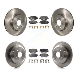 [Front+Rear] 2009-2011 Kia Borrego Premium OE Brake Rotors & Ceramic Pads Kit For Max Braking