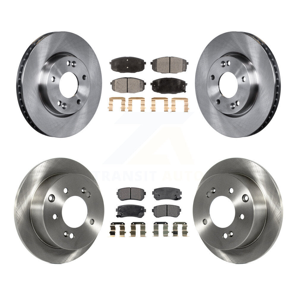 Front Rear Disc Brake Rotors And Ceramic Pads Kit For Kia Forte Koup Forte5
