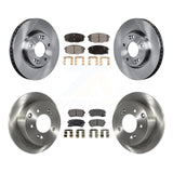 Front Rear Disc Brake Rotors And Ceramic Pads Kit For Kia Forte Koup Forte5