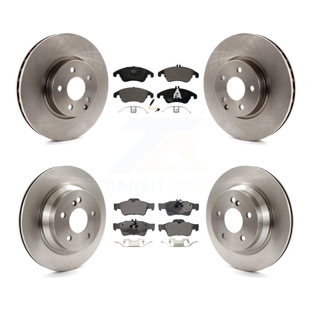 Front Rear Disc Brake Rotors And Ceramic Pads Kit For Mercedes-Benz E350 E400