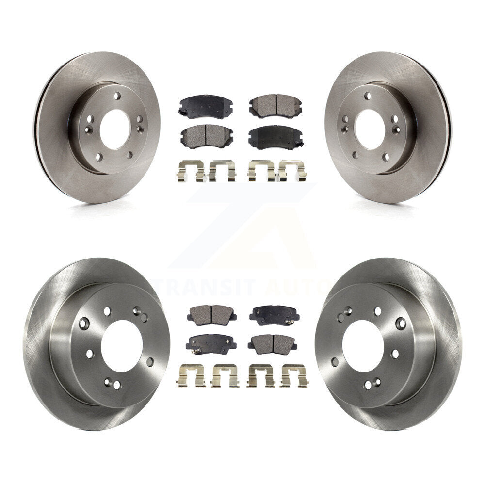 [Front+Rear] 2010-2011 Kia Soul 1.6L Premium OE Brake Rotors & Ceramic Pads Kit For Max Braking