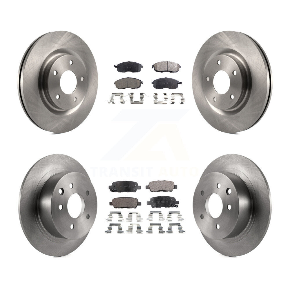 Front Rear Disc Brake Rotors And Ceramic Pads Kit For Nissan Sentra Juke