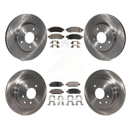 Front Rear Disc Brake Rotors And Ceramic Pads Kit For Nissan LEAF