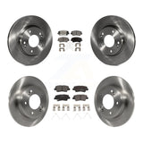 Front Rear Disc Brake Rotors And Ceramic Pad Kit For Hyundai Veloster Elantra GT