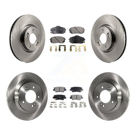 Front Rear Disc Brake Rotor & Ceramic Pad Kit For 2015 Hyundai Sonata GAS engine